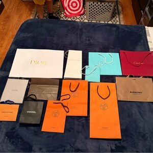 Luxury Designer Shopping Bags Collection lot of 13